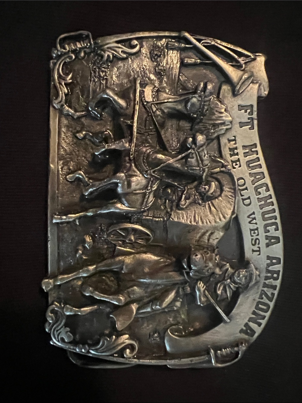 Vintage Western Buckle - Silver-Tone Ft. Huachuca Arizona. Limited 115/1000